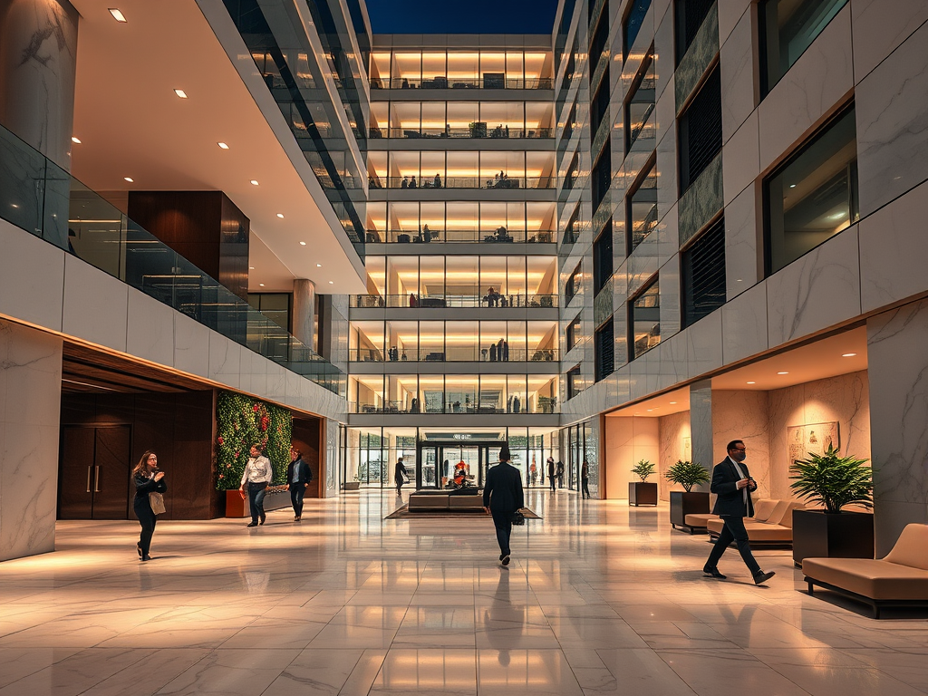Corporate building with vending solutions